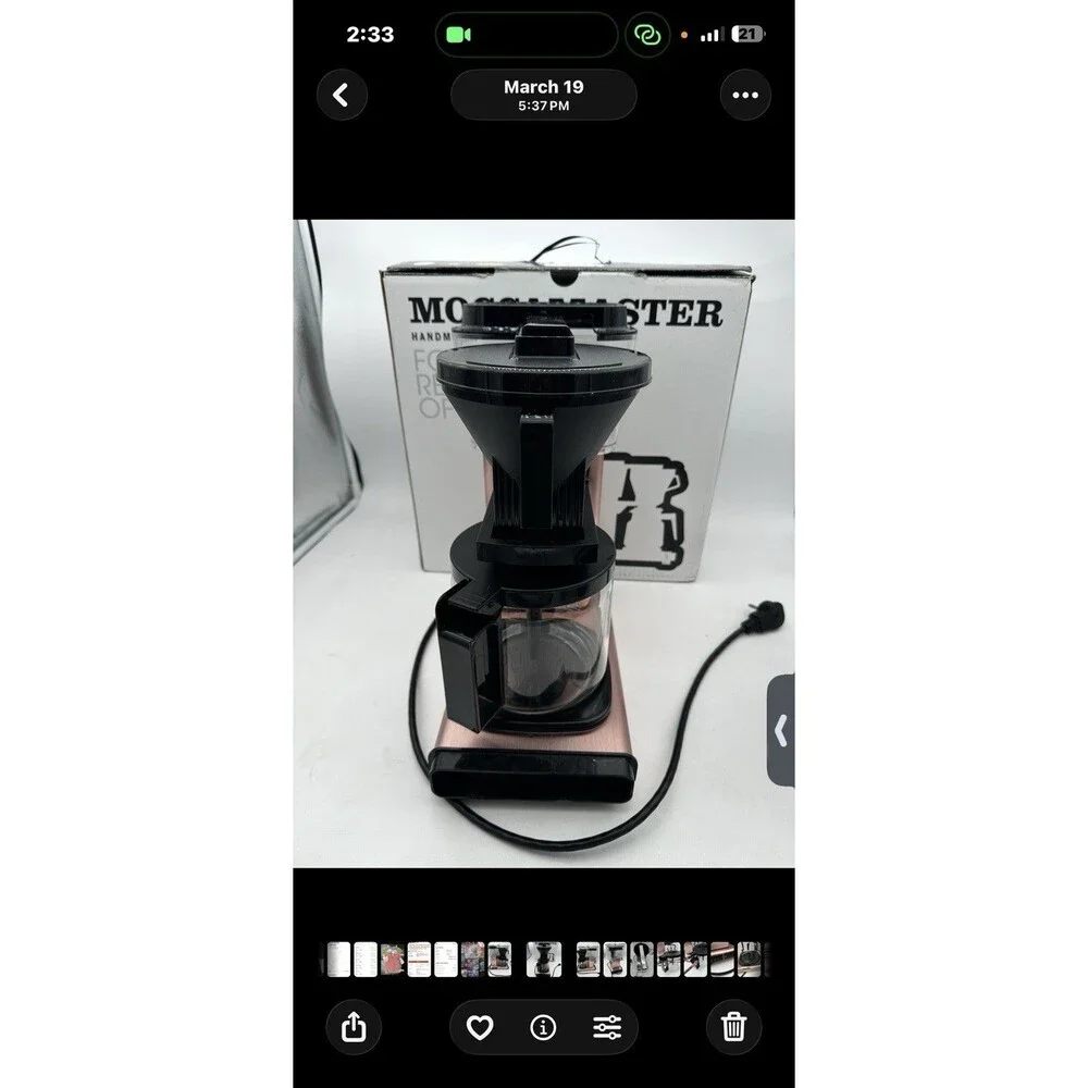 Technivorm Moccamaster KBGV Select 10-Cup Coffee Maker Rose Gold